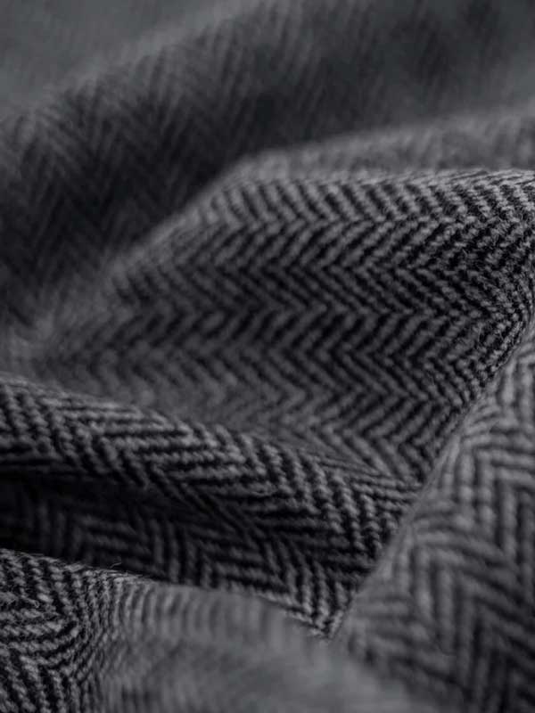 Harris Tweed Sakko ''London'' In Anthra Herringbone