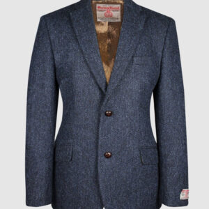 Harris Tweed Sakko, Patrick Jacket - Navy Herringbone