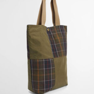 Barbour Tote Bag Transport Patchwork Olive