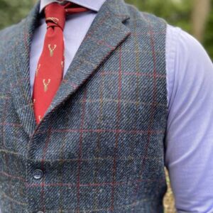 Harris Tweed Weste Blau 613
