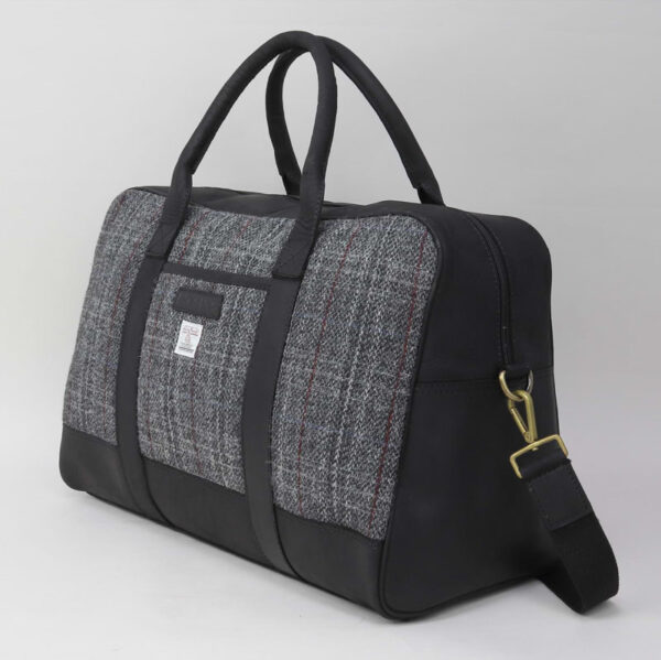 Grey Harris Tweed Holdall