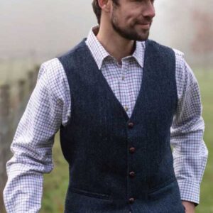 Harris Tweed Dalston Weste Mitternachtsblau