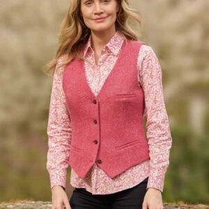 Harris Tweed Weste ''Lea'' In Pink