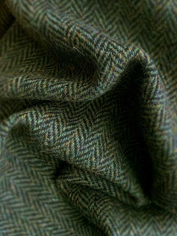 A Harris Tweed Sakko Green Herringbone