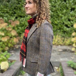 Harris Tweed Blazer in Green-Blue Herringbone