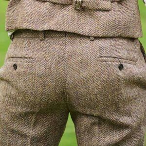 Harris Tweed Hose, Brown Herringbone
