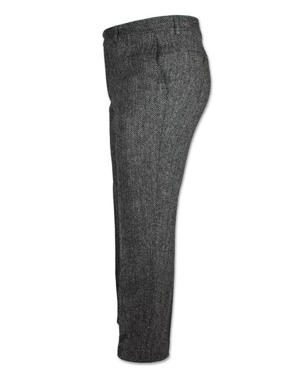 Harris Tweed Pantalon, Mens Tweed Trousers - Charcoal