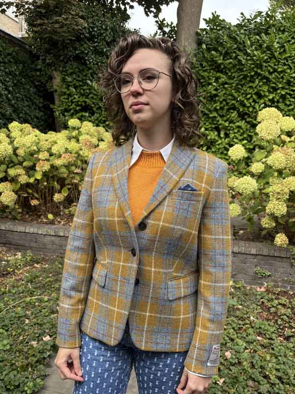 Harris Tweed Damen Sakko Ocre Check