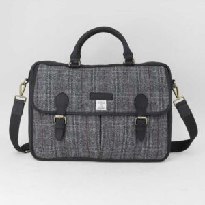 Grey Harris Tweed Briefcase