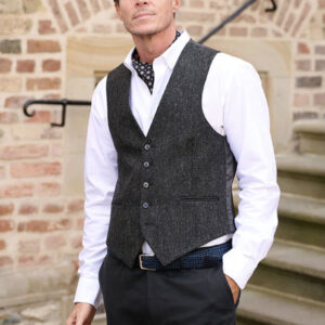 Harris Tweed Weste ''Tailor'' In Charcoal