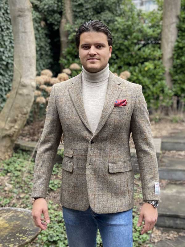Harris Tweed Sakko Duke's Forest Im Walnut Check