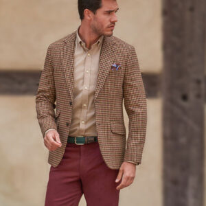 Harris Tweed Sakko ''London'' In Country Houndstooth