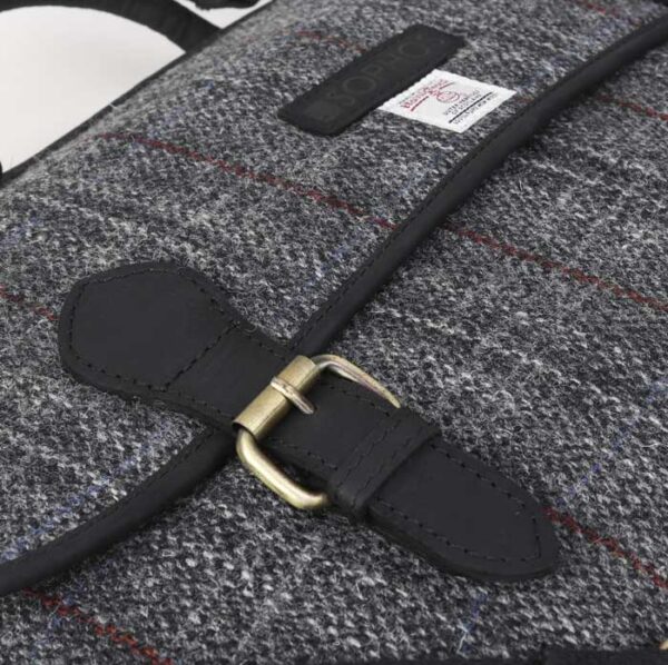Grey Harris Tweed Briefcase