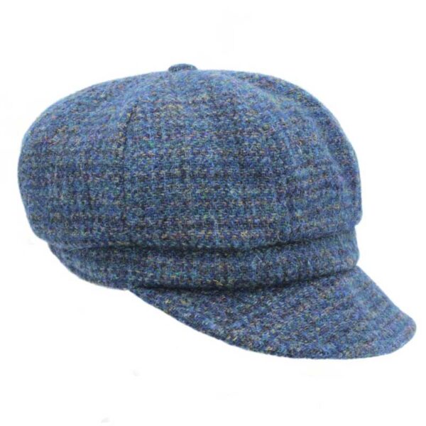 Harris Tweed Ladies Cap Blue