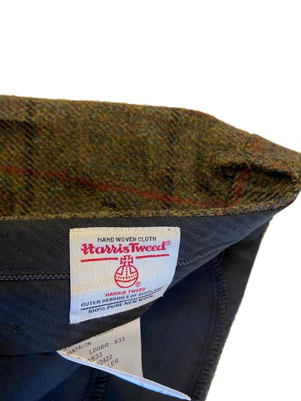 Harris Tweed Hose ''Mr. Miller " Im Green Overcheck