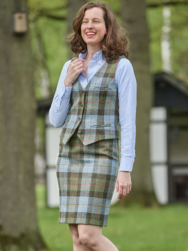 Harris Tweed Weste ''Lea'' Im Highland Check