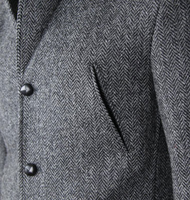 Harris Tweed Sakko, Callum Utility Jacket - Charcoal