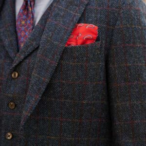 Harris Tweed Sakko ''London'' In Scottish Blue
