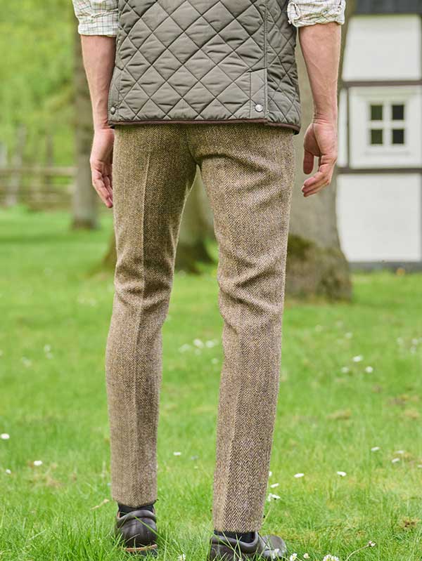 Harris Tweed Hose, Brown Herringbone