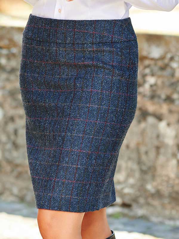Bleistiftrock aus Harris Tweed 613
