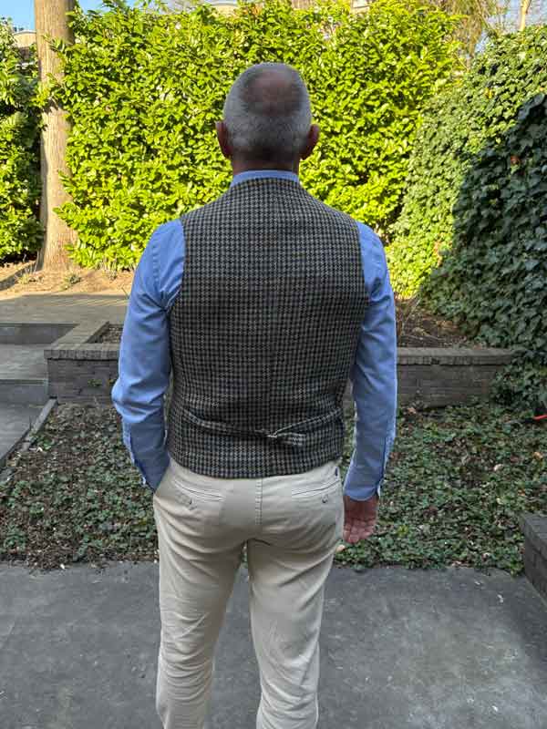 Harris Tweed Weste ''Wales'' In Houndstooth Tweed