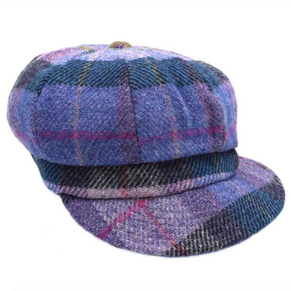 Harris Tweed Ladies Cap Lilac pastels