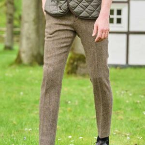 Harris Tweed Hose, Brown Herringbone