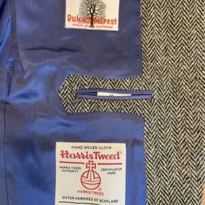 Harris Tweed Sakko DF 601 Grau Fishgrat