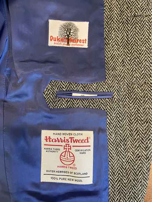 Harris Tweed Sakko DF 601 Grau Fishgrat