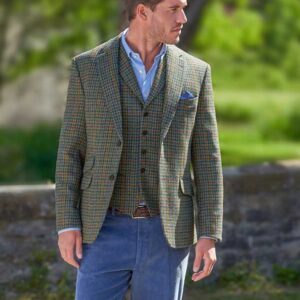 Harris Tweed Sakko ''London'' In Green Castle