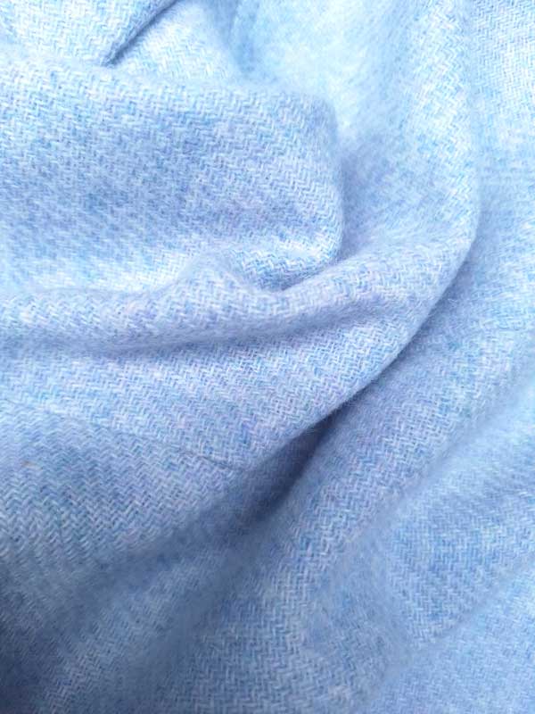 Harris Tweed Weste "Lea" In Light Blue Twill