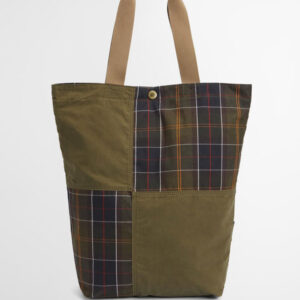 Barbour Tote Bag Transport Patchwork Olive