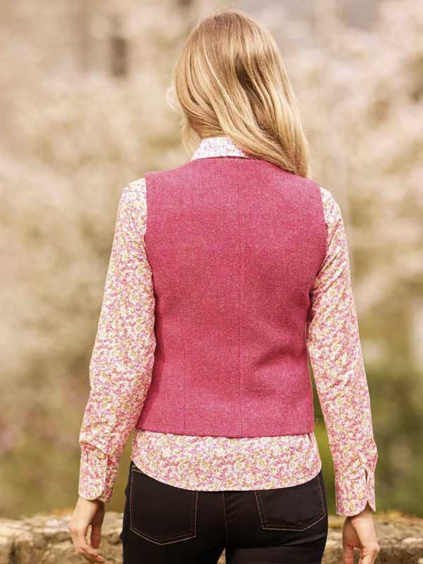Harris Tweed Weste ''Lea'' In Pink
