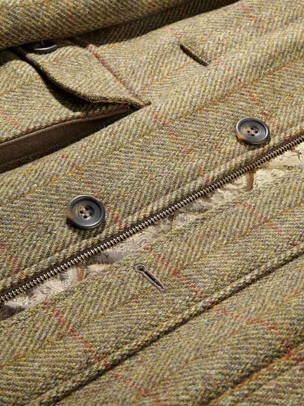 Harris Tweed Field Coat, Boyd Coat - Mustard