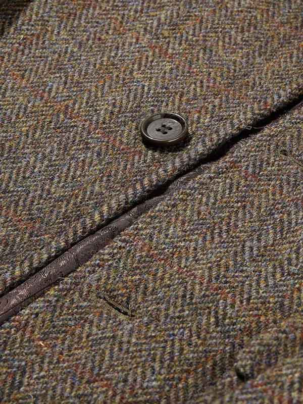 Harris Tweed Overjas, Chelsea Overcoat - Brown