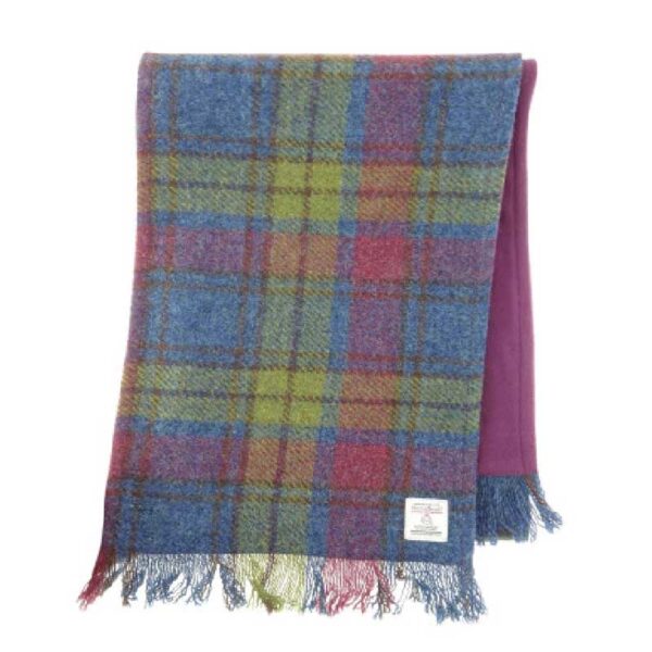 Harris Tweed Schal In Mehrfarbiges Tartan