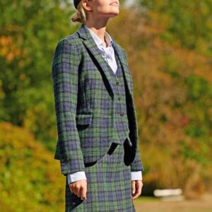 Bleistiftrock Aus Harris Tweed In Blackwatch