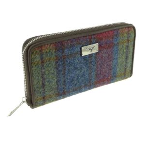 Harris Tweed 'Staffa' Geldbörse in Mehrfarbiges Tartan