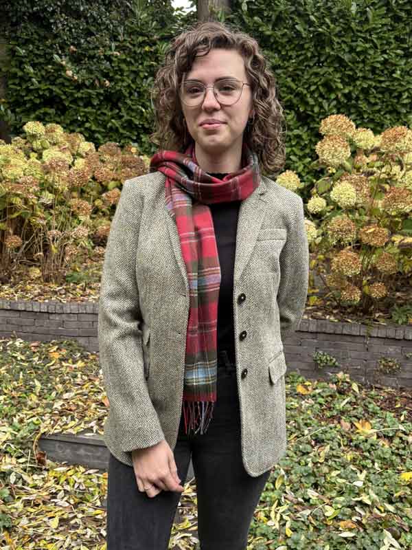 Harris Tweed Blazer ''Carola'' In Multi-Green Tweed