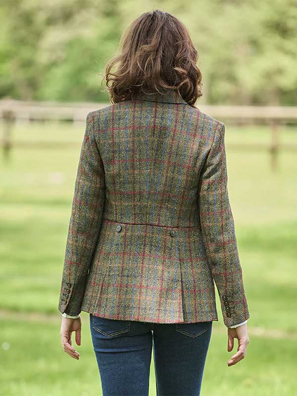 Harris Tweed Damenjacke Grün Kariert 650