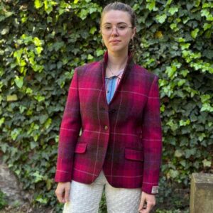 Harris Tweed Damenjacke Claire – Lila Kariert