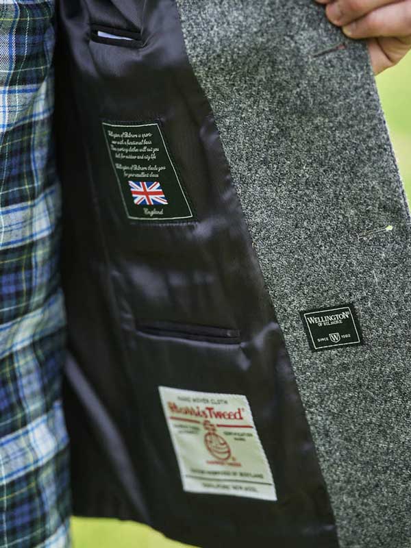 Harris Tweed Sakko "London" In Anthra Melange