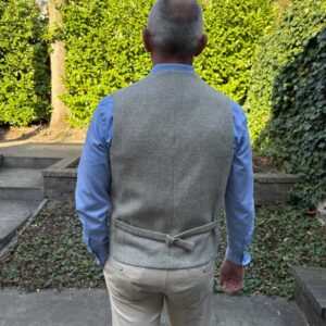 Harris Tweed Weste ''Wales'' In Cream Tweed