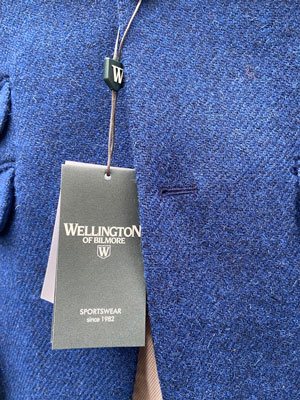 Harris Tweed Sakko ''London'' In Blue Twill