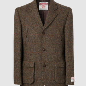 Harris Tweed Sakko, Callum Utility Jacket - Brown