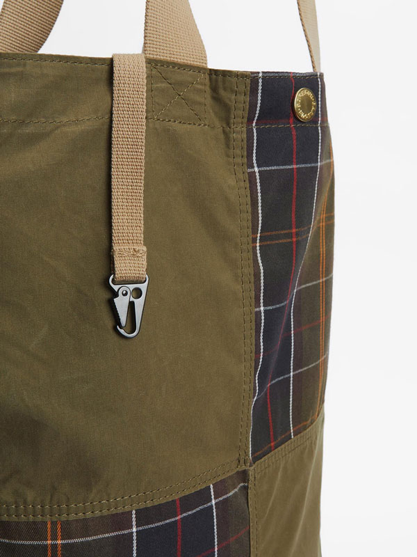Barbour Tote Bag Transport Patchwork Olive