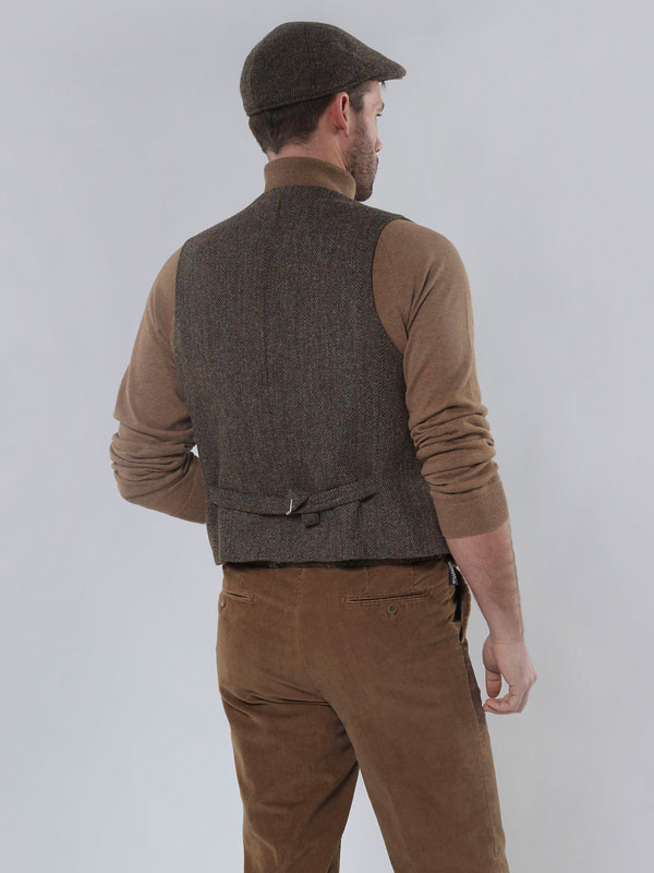Harris Tweed Weste mit Revers 670