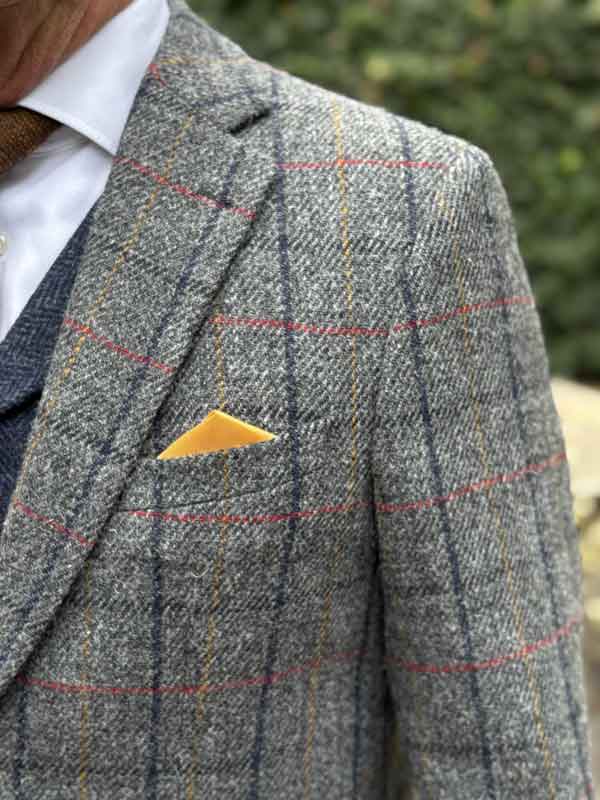 Harris Tweed Sakko ''London'' In Anthra Check