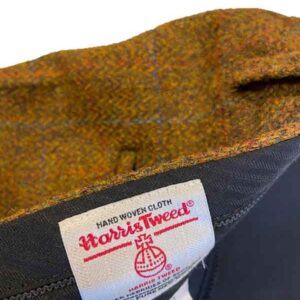 Harris Tweed Pantalon Oker met Lichte Overruit