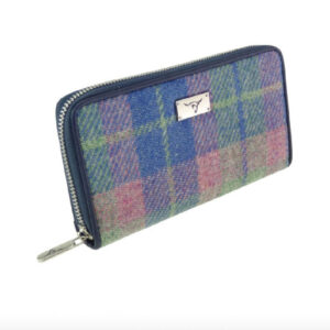 Harris Tweed 'Staffa' Handtasche Hellblau-Rosa Tartan